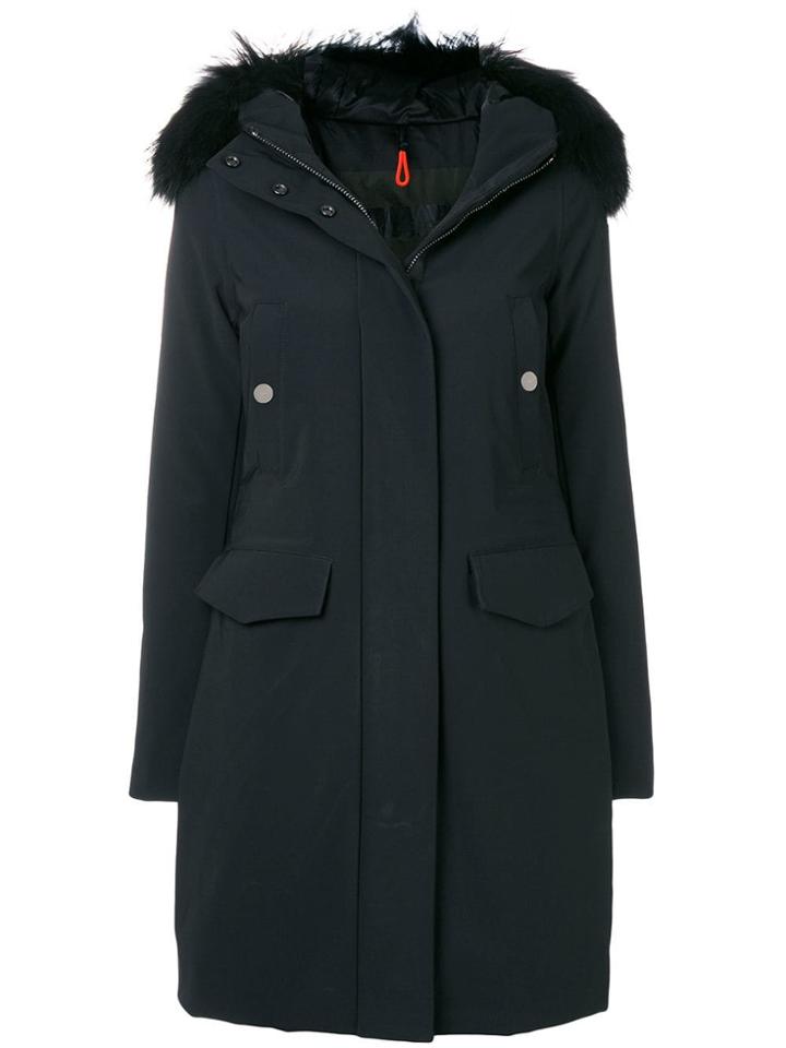 Rrd Midi Hooded Coat - Black