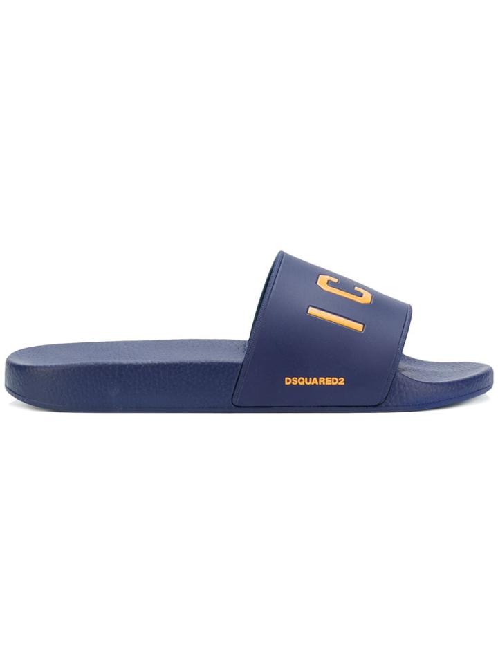 Dsquared2 Icon Pool Slides - Blue