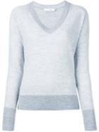 Rag & Bone /jean Ribbed V-neck Pullover, Women's, Size: Medium, Grey, Merino