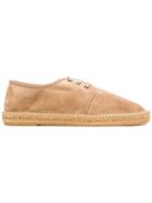 Saint Laurent Lace-up Espadrilles - Nude & Neutrals