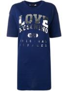Love Moschino Logo T-shirt Dress - Blue
