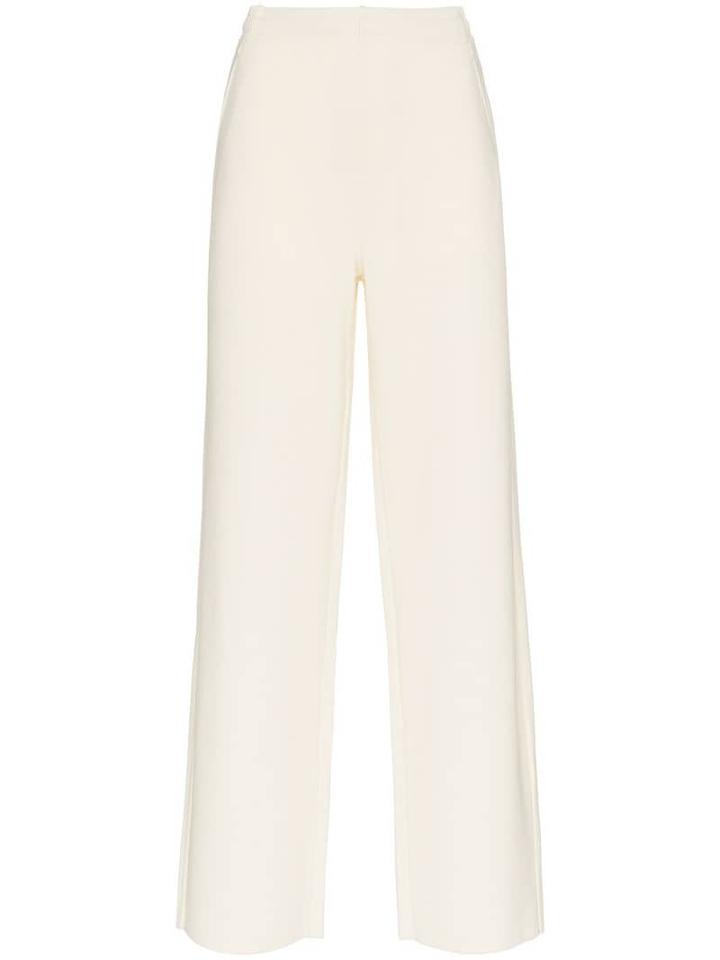 Moncler Grenoble Knitted Virgin Wool Track Pants - White