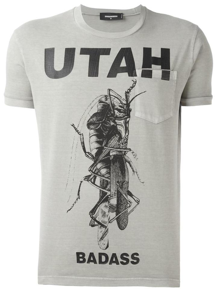 Dsquared2 Utah Pocket T-shirt, Men's, Size: Small, Grey, Cotton
