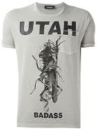 Dsquared2 Utah Pocket T-shirt, Men's, Size: Small, Grey, Cotton