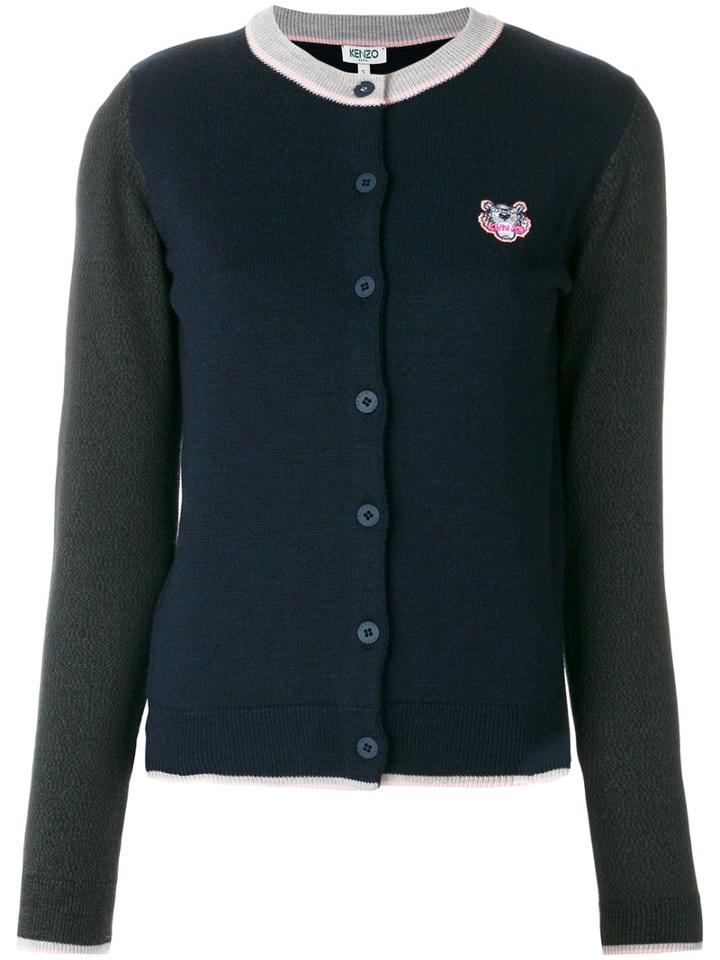 Kenzo - Mini Tiger Cardigan - Women - Wool - M, Blue, Wool