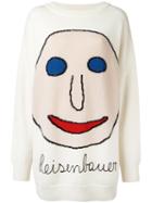 Christopher Kane - Intarsia Face Sweater - Men - Cotton/polyamide/mohair/virgin Wool - 54, White, Cotton/polyamide/mohair/virgin Wool