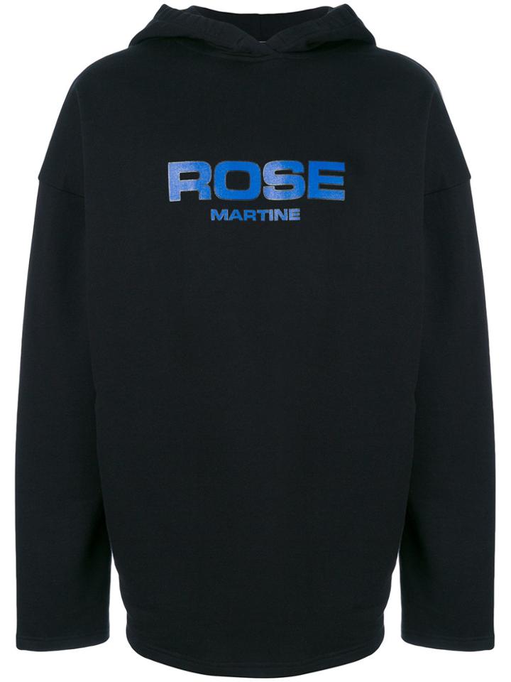 Martine Rose Logo Print Hoodie - Black
