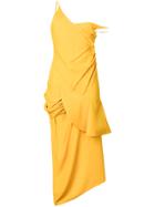 Jacquemus Asymmetric Fitted Dress - Yellow & Orange