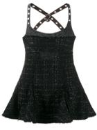 Diesel Tweed Flared Mini Dress - Black