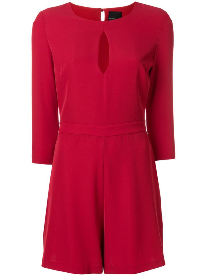 Marc Ellis Ruffle Back Playsuit - Red