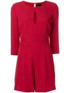 Marc Ellis Ruffle Back Playsuit - Red