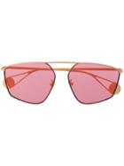 Gucci Eyewear Geometric Aviators - Gold