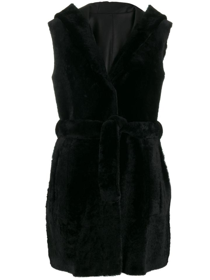 Drome Fur Mid-length Waistcoat - Black