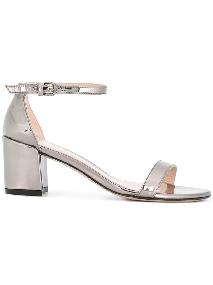 Stuart Weitzman Simple Glass Sandals - Metallic