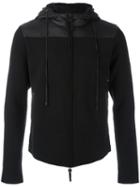 Emporio Armani Padded Hood Jacket, Men's, Size: 54, Black, Acrylic/polyamide/polyester/wool