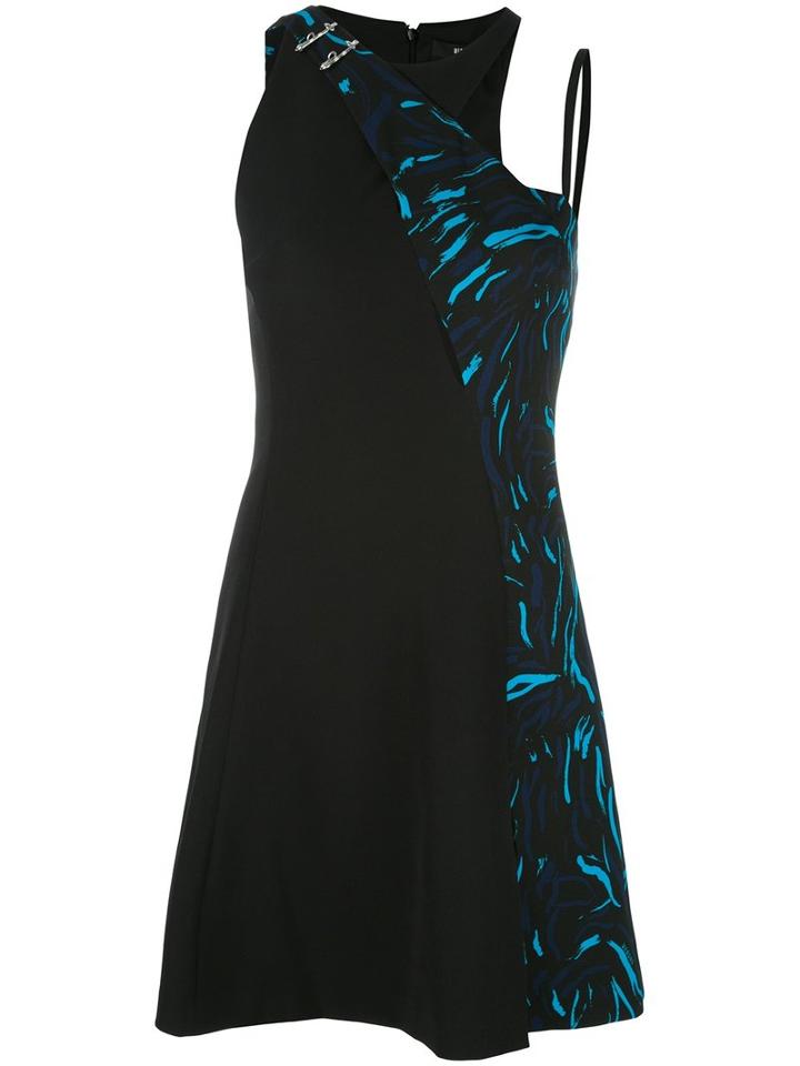 Versus Printed Detail Mini Dress, Women's, Size: 44, Black, Polyester/spandex/elastane/polyamide/viscose