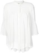 Carolina Herrera - Bell Sleeves Blouse - Women - Silk - 10, White, Silk