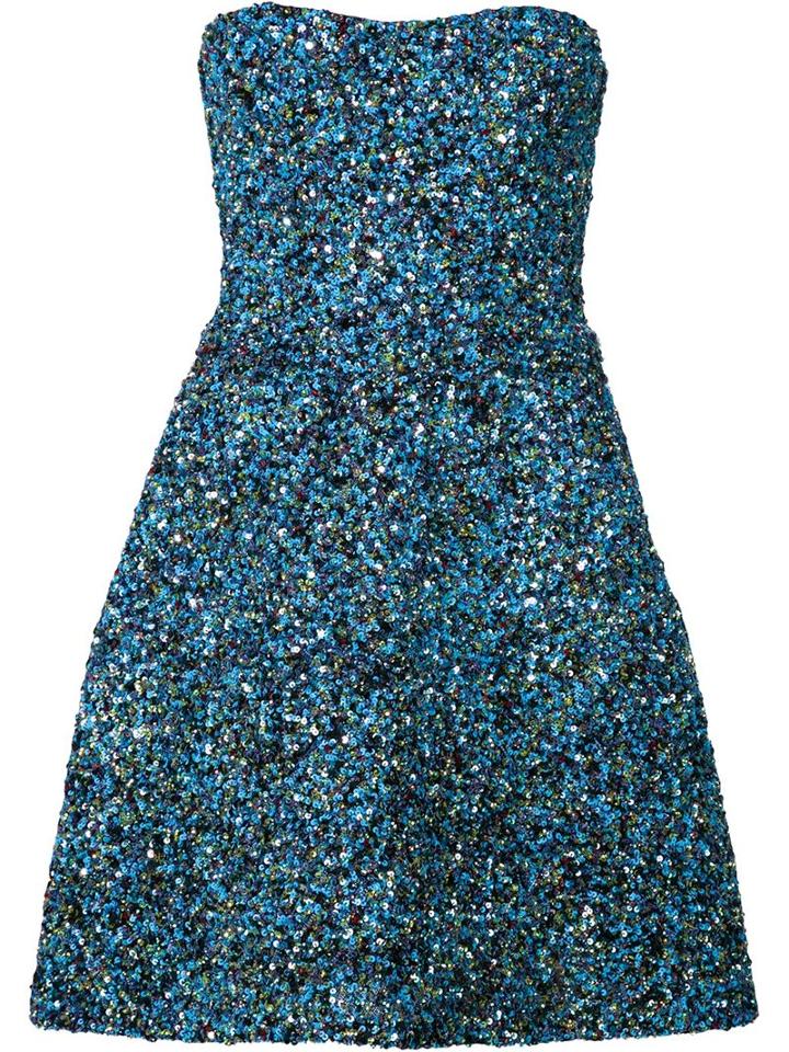 Monique Lhuillier Sequin Cocktail Dress