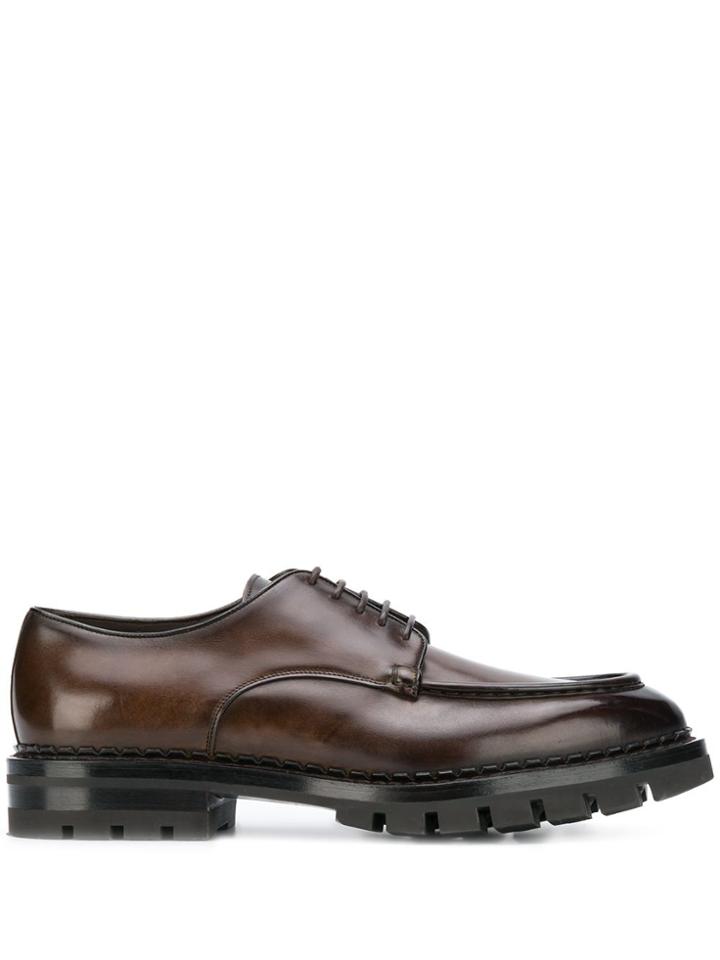 Santoni Ombre Lace-up Shoes - Brown