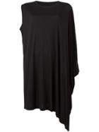 Mm6 Maison Margiela Draped One Shoulder Dress, Women's, Size: Small, Black, Viscose/polyester