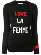 Bella Freud Love La Femme Slogan Sweater - Black