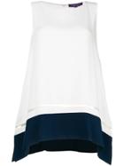 Ralph Lauren Collection Sleeveless Handkerchief Blouse - White
