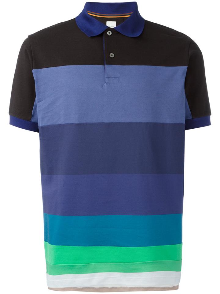 Paul Smith Horizontal Stripe Polo Shirt, Men's, Size: Large, Cotton