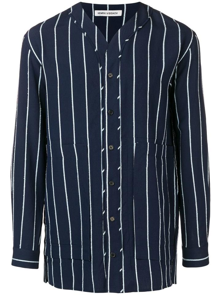 Henrik Vibskov Striped Shirt - Blue