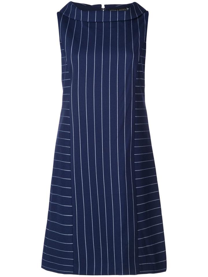 Alice+olivia Contrasting Stripes Short Dress - Blue