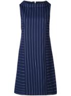 Alice+olivia Contrasting Stripes Short Dress - Blue