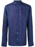 Danolis Striped Shirt, Men's, Size: 44, Blue, Linen/flax