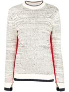 Victoria Victoria Beckham Contrast Trim Sweater - White