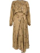 Preen By Thornton Bregazzi Floral Print Maxi Dress - Brown