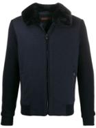 Corneliani Fur Collar Jacket - Blue