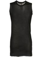 Rick Owens Sheer Fitted Tank Top - Black