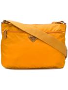 Prada Vintage Logo Plaque Shoulder Bag - Yellow & Orange