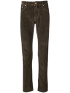 Jacob Cohen Five Pocket Corduroy Trousers - Brown