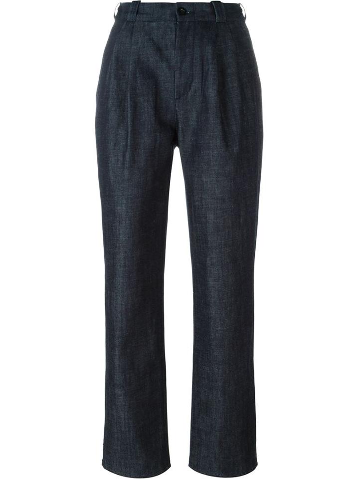 Bark Straight Denim Trousers, Women's, Size: 28, Blue, Cotton