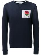 Kent & Curwen Rose Patch Sweatshirt - Blue