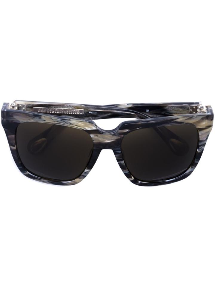 Linda Farrow Square Frame Sunglasses - Green