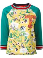 Hilfiger Collection - Floral Sweatshirt - Women - Modal - L, Green, Modal