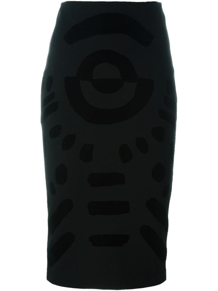 Mcq Alexander Mcqueen Tribal Markings Flock Skirt