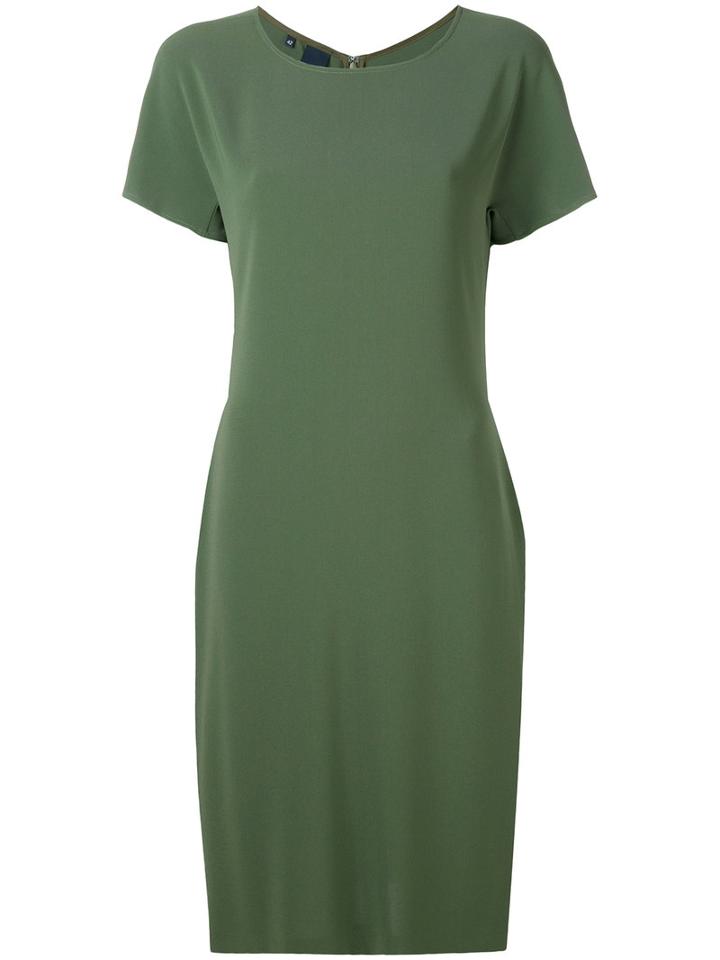 Aspesi - Fitted Dress - Women - Polyester/triacetate - 48, Green, Polyester/triacetate