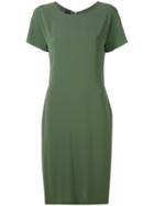 Aspesi - Fitted Dress - Women - Polyester/triacetate - 48, Green, Polyester/triacetate