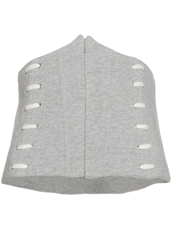 Jonathan Simkhai Lace Up Corset Top - Grey