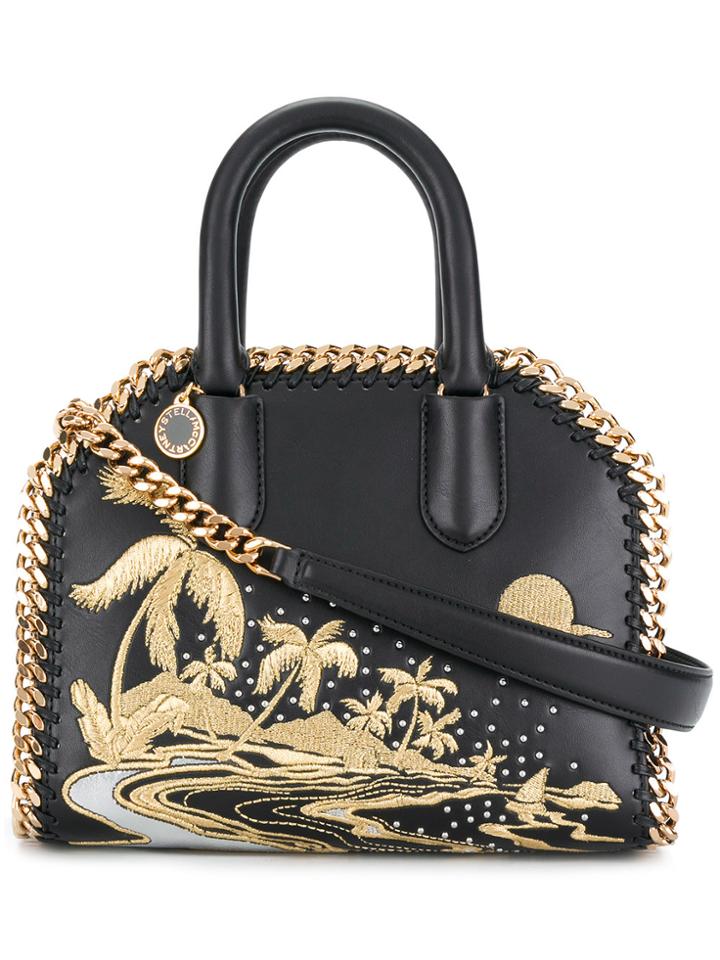 Stella Mccartney Falabella Embroidered Box Tote - Black