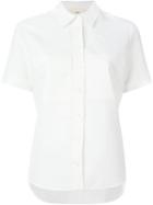 Folk Shortsleeved Shirt, Women's, Size: 2, White, Cotton/linen/flax