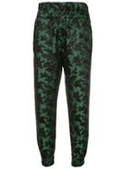 Mother Of Pearl Cropped Foliage Patterned Trousers - Green