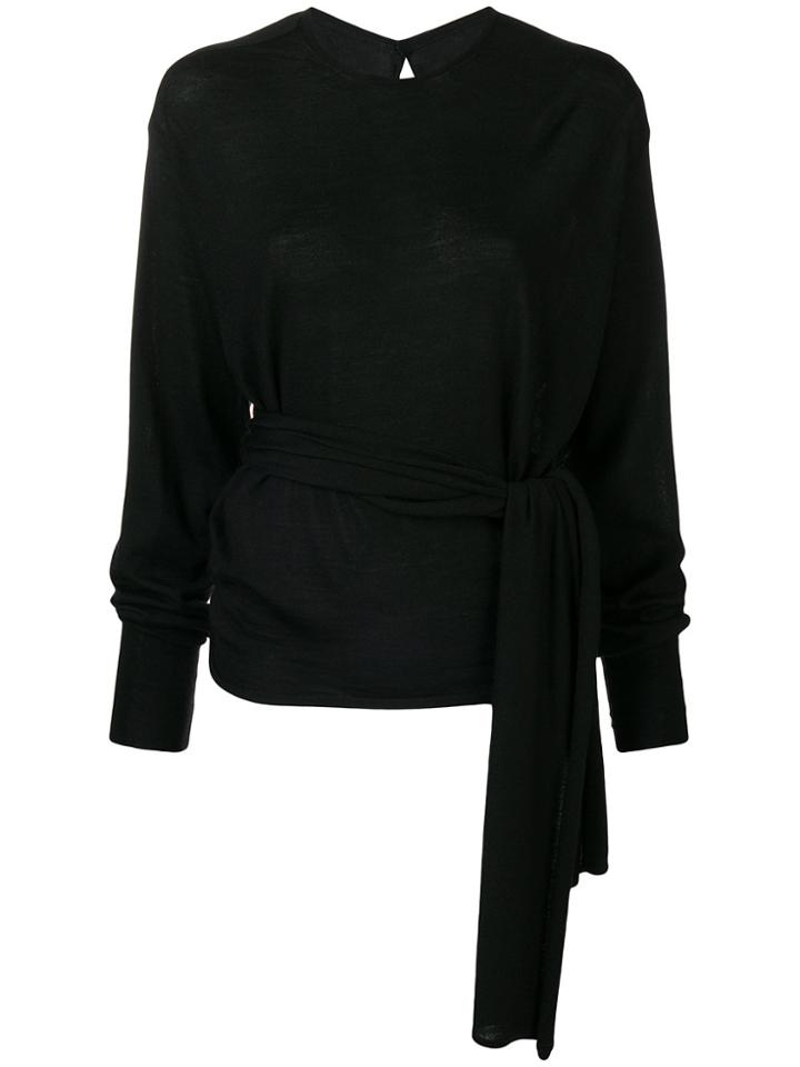 Esteban Cortazar Scarf Top - Black