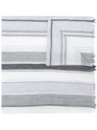Salvatore Ferragamo Striped Frayed Scarf - Multicolour